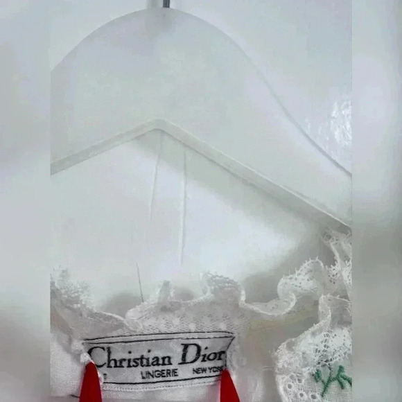 Vintage Christian Dior White Maxi Chemise Nightgown Excellent Condition Size M - Picture 2 of 3